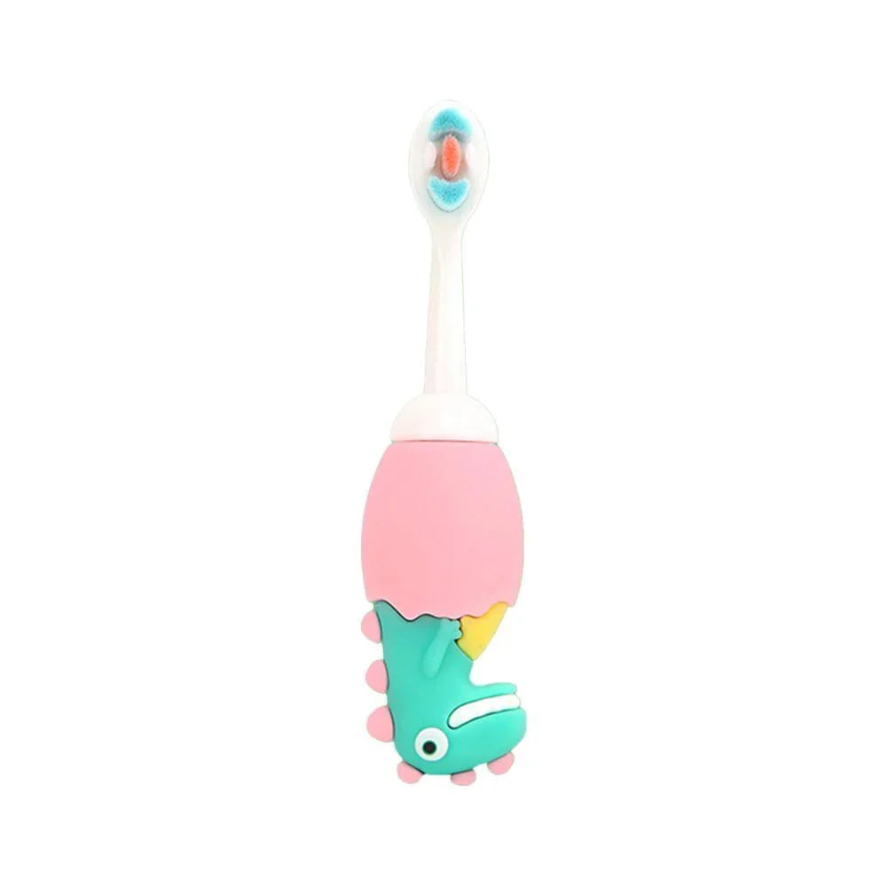 Mini Dinosaur Kids Toothbrush - Soft Bristle Cartoon Dino Toothbrush for Children in 6 Fun Colors