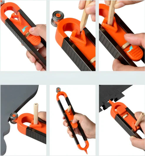 Adjustable Profile Scribing Ruler - Contour Gauge Shape Duplicator Tool