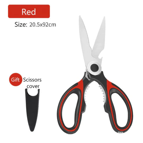 Multipurpose Kitchen Scissors with Bottle Opener - Heavy Duty Stainless Steel Shears