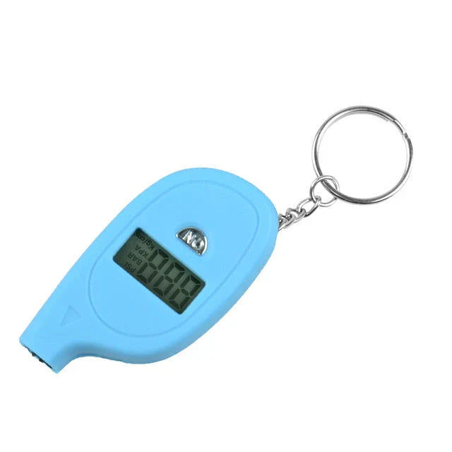 Portable Digital Car Tire Pressure Tester Keychain - Mini LCD Tire Gauge