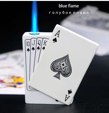 Playing Cards Ace of Spades Lighter - AVU Sideslip Poker Metal Butane Gas Lighter - 12 Unique Designs