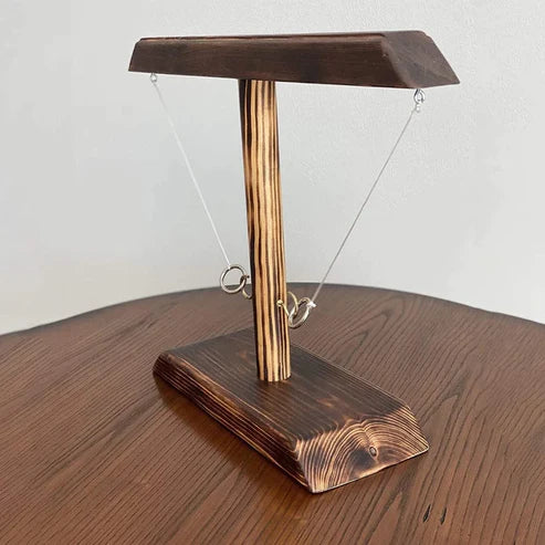 Hook Ring Toss Interactive Game - Wooden Ladder Party Game