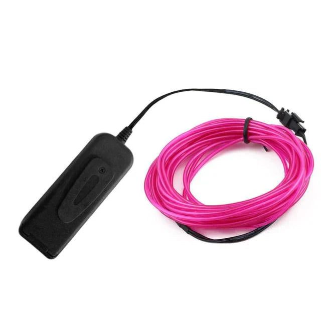 LED Neon EL Wire – DIY Flexible Luminous Costume Light for Party, Halloween & Home Decor
