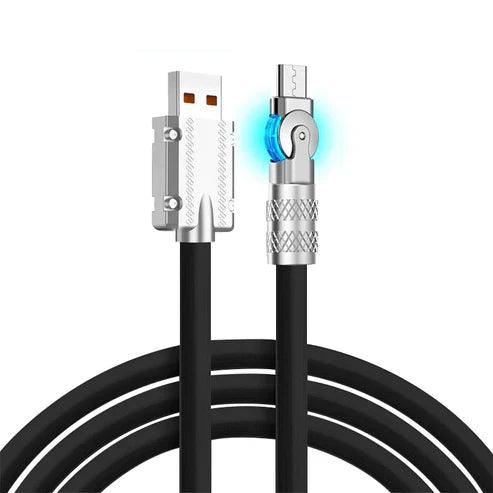 Cord Master Fast Charging Rotatable Cable – 360° Flexible Phone Charger Cable