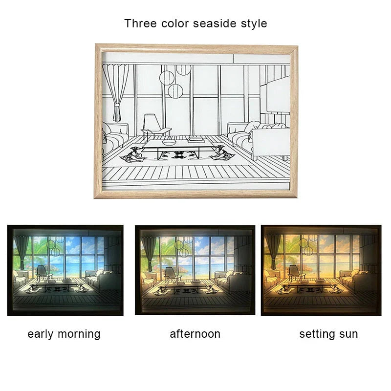 2D Painting Art Lumina Creative LED Lamp - Artistic Acrylic Night Light
