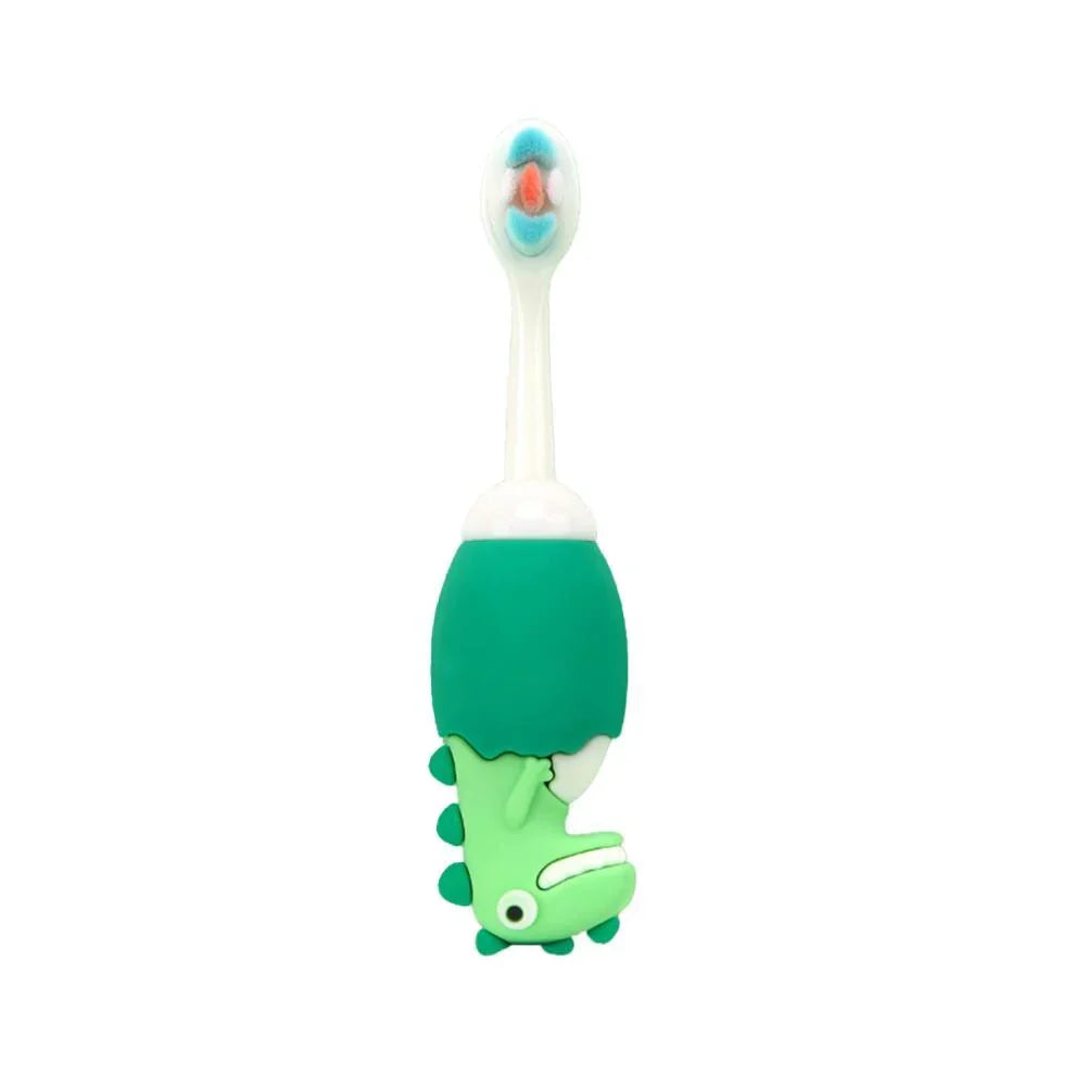 Mini Dinosaur Kids Toothbrush - Soft Bristle Cartoon Dino Toothbrush for Children in 6 Fun Colors