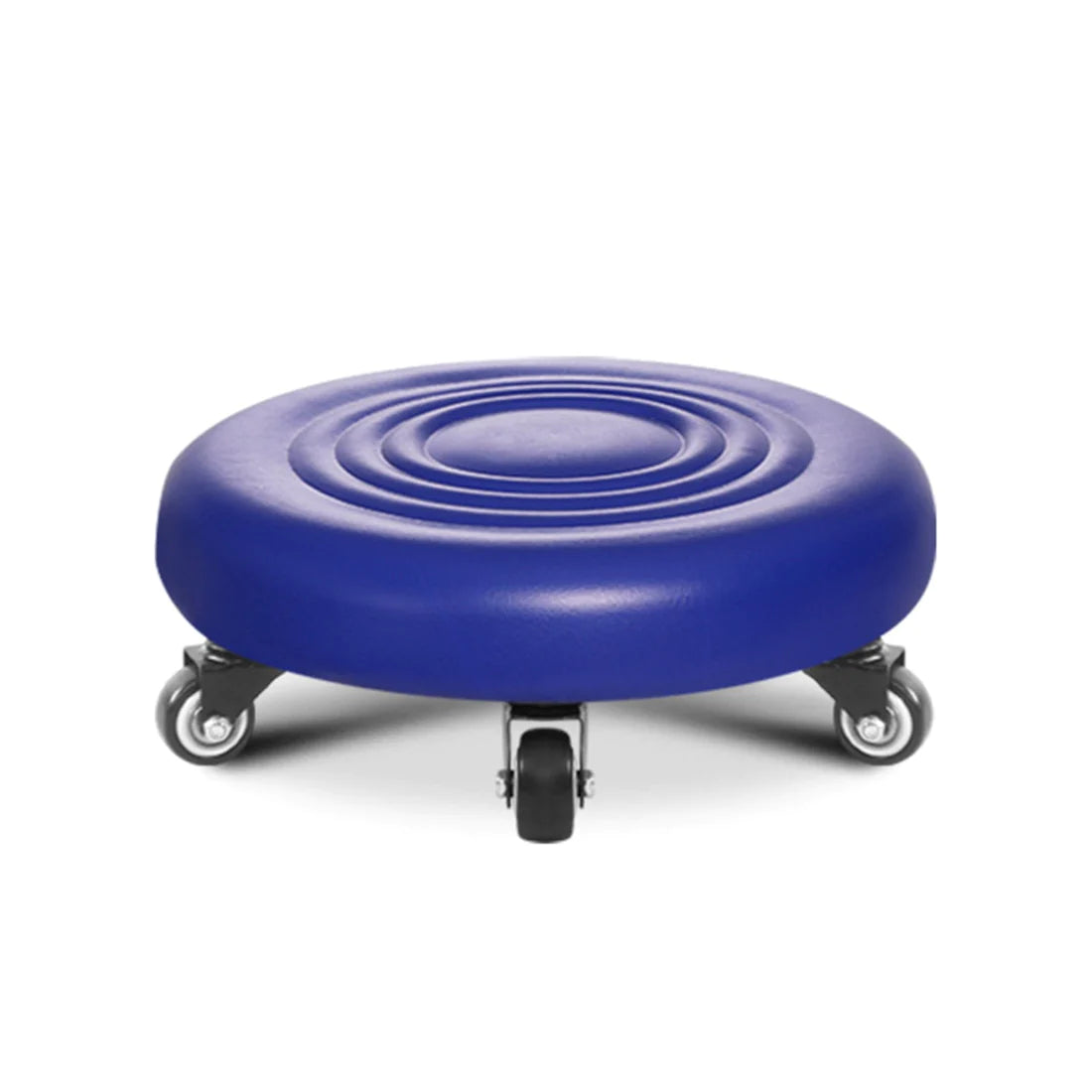 360° Rotating Wheeled Rolling Stool – PU Leather, 5 Swivel Casters | Home & Office Seat