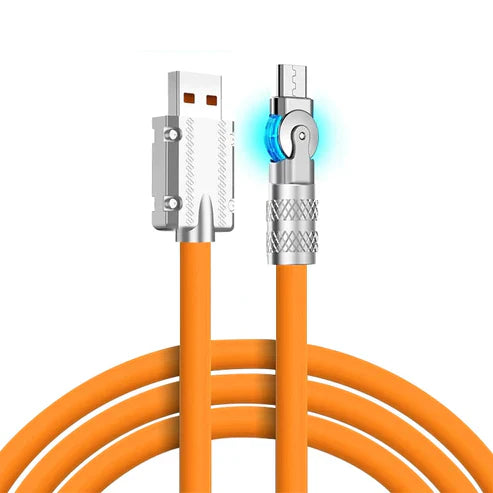 Cord Master Fast Charging Rotatable Cable – 360° Flexible Phone Charger Cable