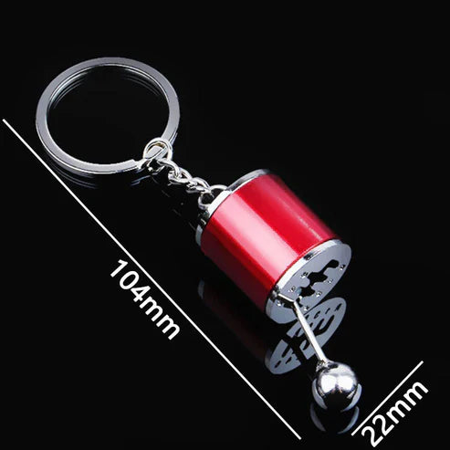 Six-Speed Manual Shift Keychain – Zinc Alloy Gear Shift Key Ring for Car Enthusiasts
