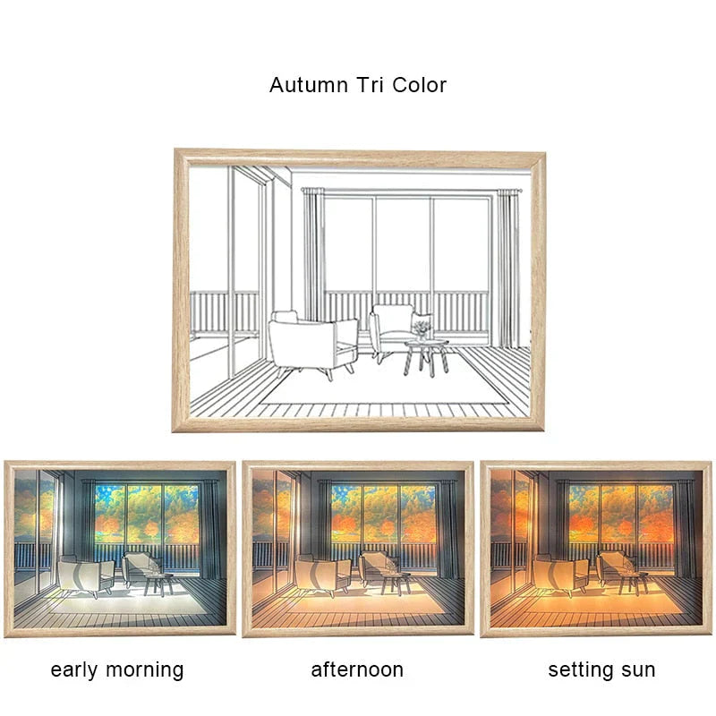 2D Painting Art Lumina Creative LED Lamp - Artistic Acrylic Night Light