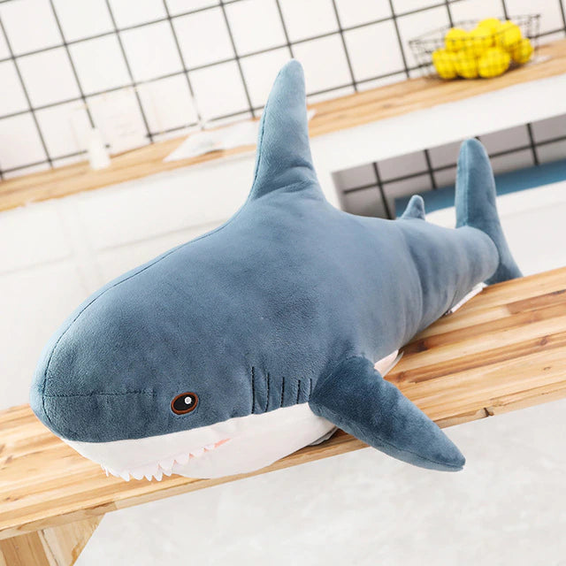 Cute Shark Plush Toy – Giant Stuffed Animal Cuddle Pillow with Hidden Blanket | Kids & Adults Gift