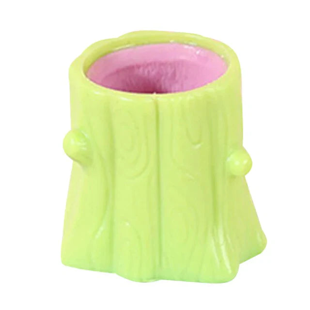 Squirrel Pop-Up Stress Relief Toy - Squeeze the Stump & Watch the Squirrel Pop Out! Silicone Sensory Toy