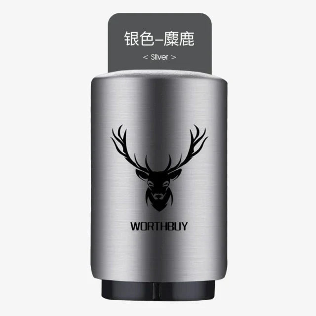 Easy Press Automatic Bottle Opener - One Touch Magnetic Cap Catcher