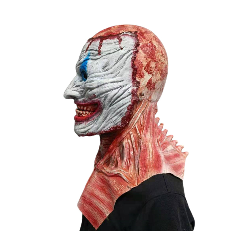 Double-Layer Ripped Bloody Horror Skull Mask – Realistic Halloween Costume Mask
