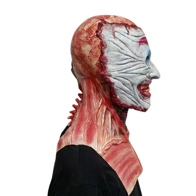 Double-Layer Ripped Bloody Horror Skull Mask – Realistic Halloween Costume Mask