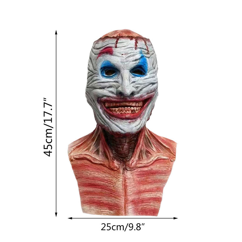 Double-Layer Ripped Bloody Horror Skull Mask – Realistic Halloween Costume Mask