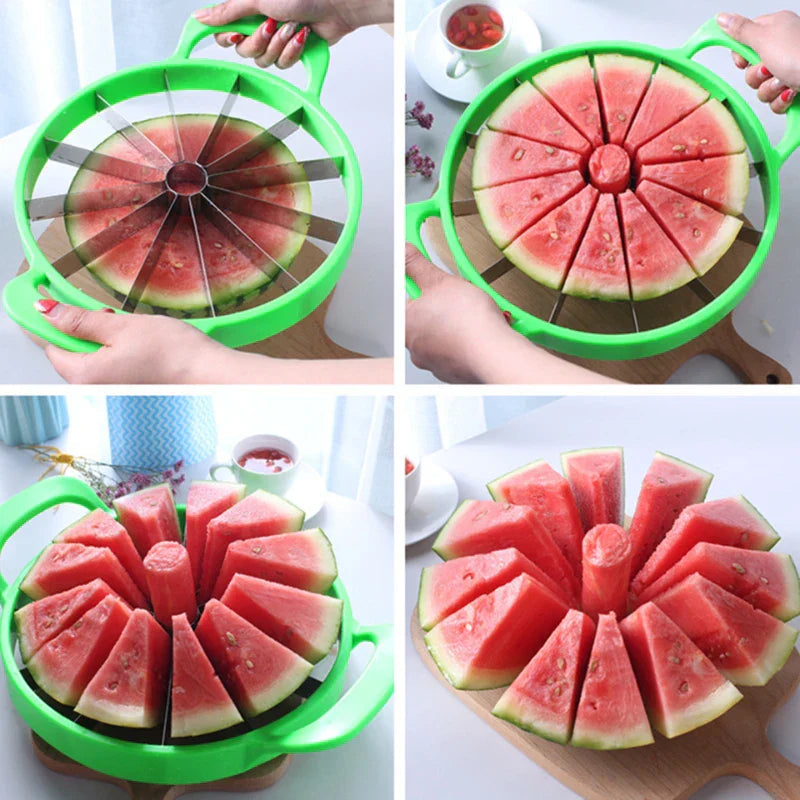 Stainless Steel Watermelon Slicer Cutter – One-Cut Fruit Slicing Tool
