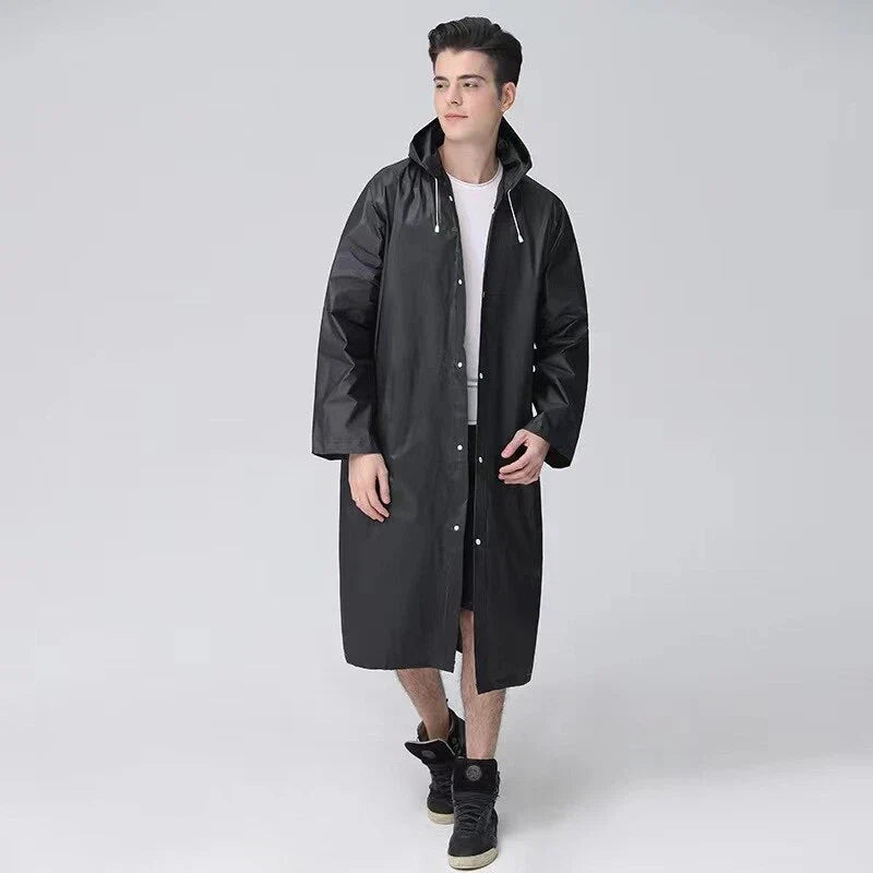 EVA Unisex Raincoat – Thickened Waterproof Hooded Rain Jacket for Men & Women