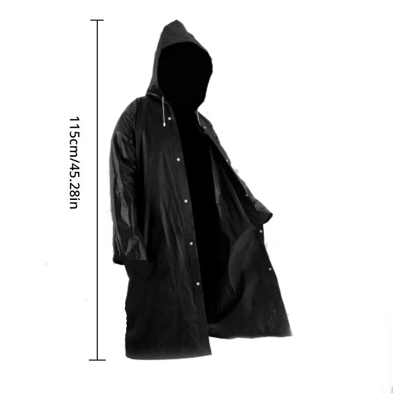 EVA Unisex Raincoat – Thickened Waterproof Hooded Rain Jacket for Men & Women