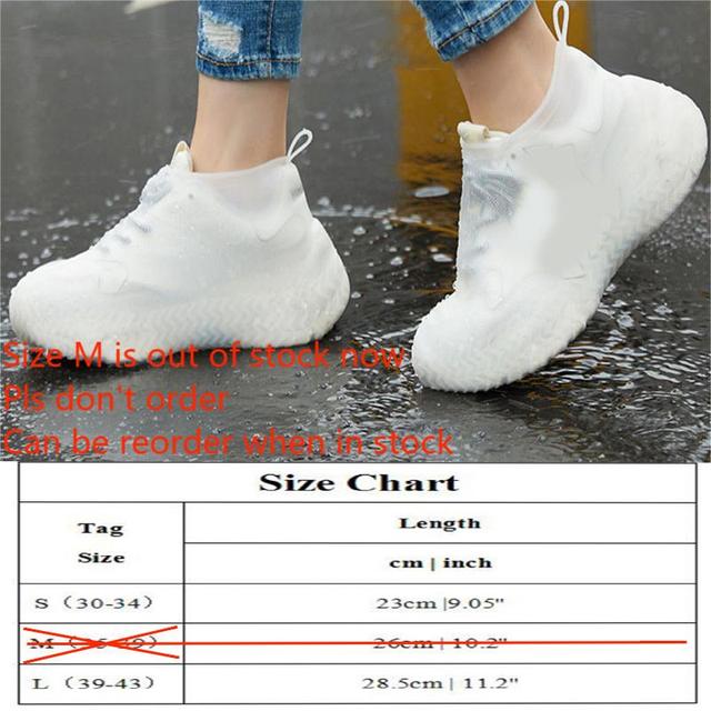 Reusable Silicone Waterproof Rain Shoe Covers – Non-Slip Overshoes for Men & Women