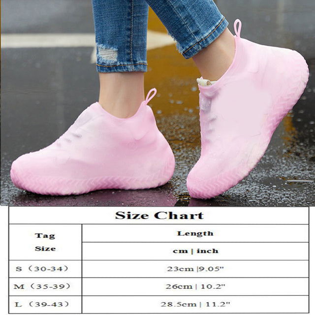 Reusable Silicone Waterproof Rain Shoe Covers – Non-Slip Overshoes for Men & Women