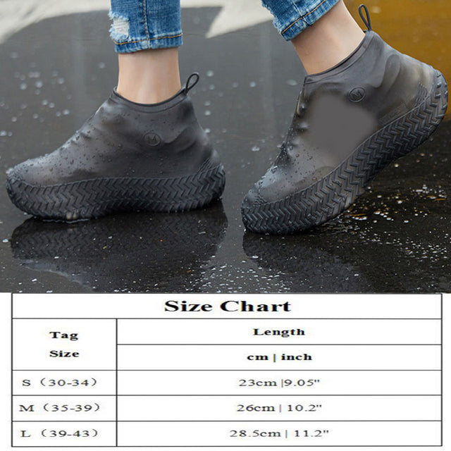 Reusable Silicone Waterproof Rain Shoe Covers – Non-Slip Overshoes for Men & Women