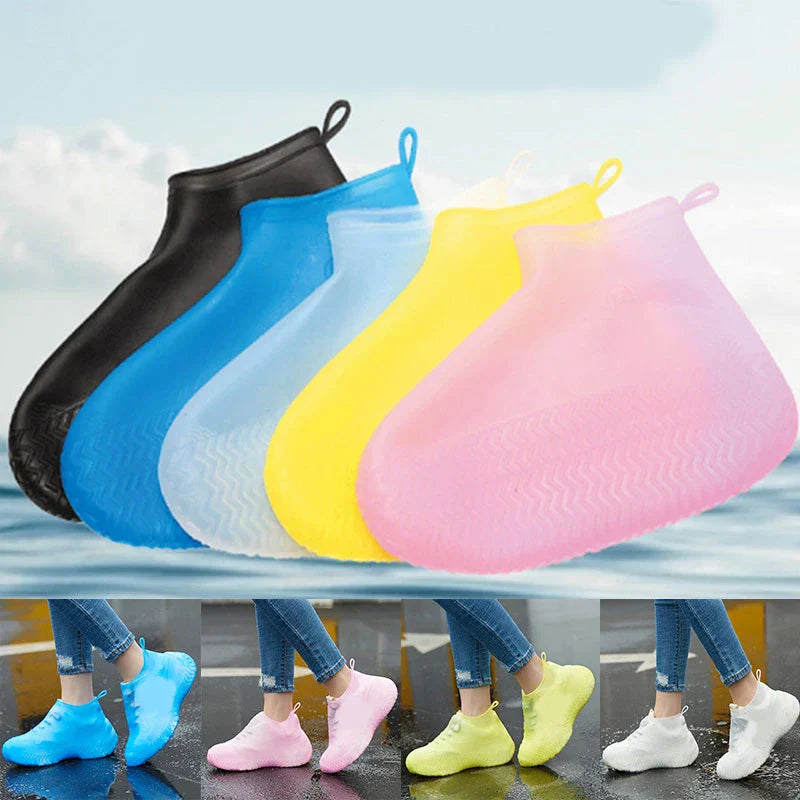 Reusable Silicone Waterproof Rain Shoe Covers – Non-Slip Overshoes for Men & Women