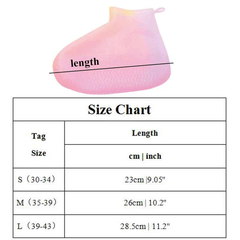 Reusable Silicone Waterproof Rain Shoe Covers – Non-Slip Overshoes for Men & Women