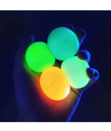 Sticky Orbs™ Stress Relief Toy – Neon Glow Squishy Sticky Balls (Pack of 4)