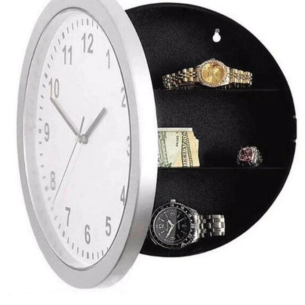 Storage Wall Clock - Hidden Secret Compartment Safe Clock