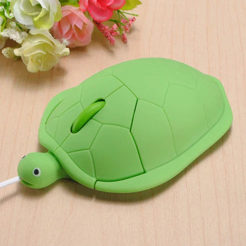 Wired Turtle Computer Mouse - Cute Animal Shaped USB Mouse