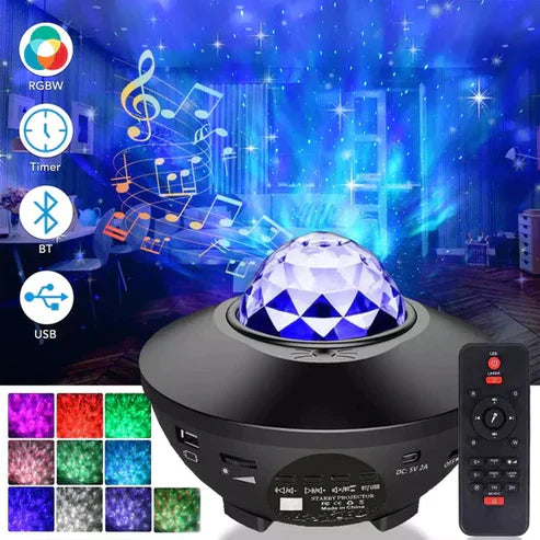 Star Projector - 3-in-1 Galaxy Night Light with Bluetooth Speaker & Timer