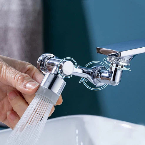 Full Rotating Universal Faucet Tap Extender – 360° Swivel Kitchen & Bathroom Aerator