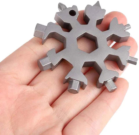 Snowflake 18-in-1 Multi Tool – Stainless Steel EDC Pocket Tool & Christmas Gift