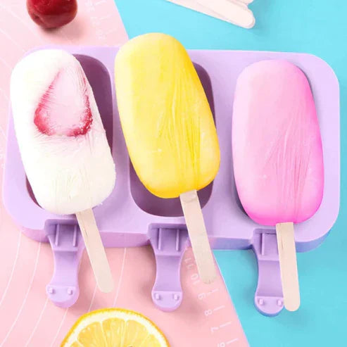 3 Cavity Silicone Cakesicle Mold - Popsicle Cake Mold for Baking