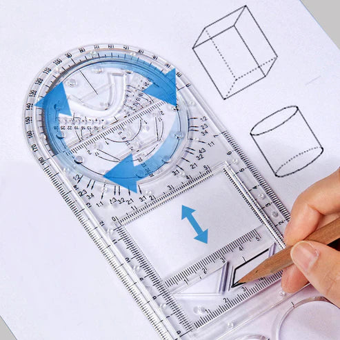 Geometric Art Design Architect Ruler - Professional Drafting & Drawing Template