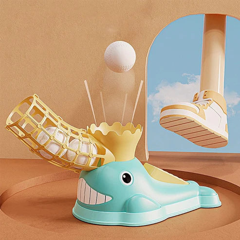 Whale Baseball Launcher Trainer Toy Set – Kids Outdoor Batting Practice Playset
