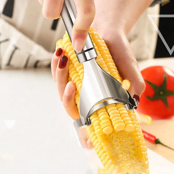 Stainless Steel Corn Peeler – Serrated Kernel Remover for Corn on the Cob