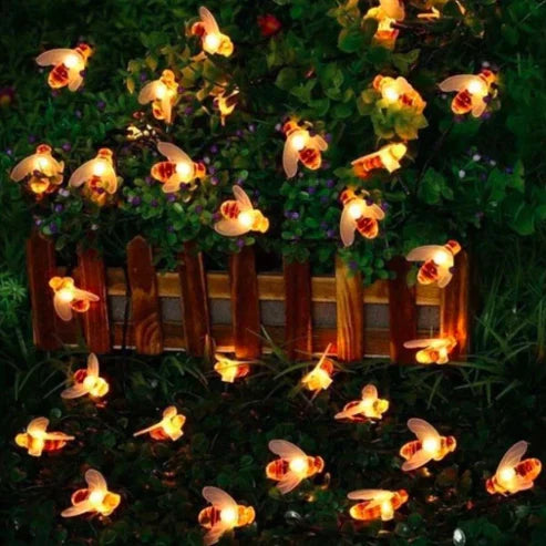 Battery Operated Honey Bee String Lights – Cute LED Fairy Lights for Home & Party Decor