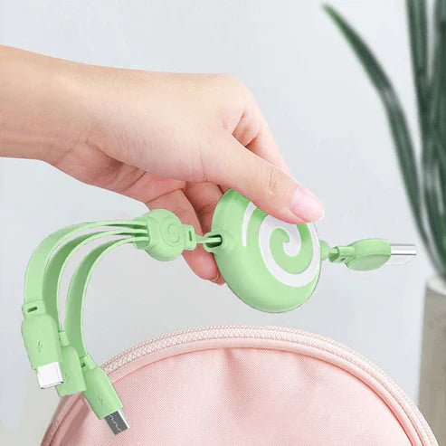 3-in-1 Retractable Universal Phone Charging Cable - Multi-Device Charger