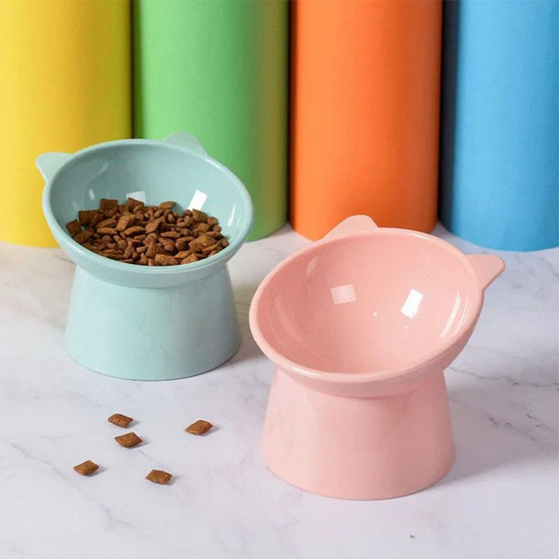 Tilted Pet Bowl - Elevated 45° Raised Food Water Bowl for Dogs & Cats