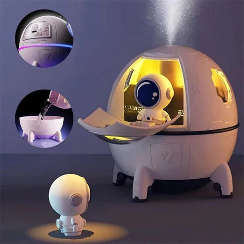 Universe Flow Ultrasonic Astronaut Humidifier – USB Spaceship Cool Mist Diffuser