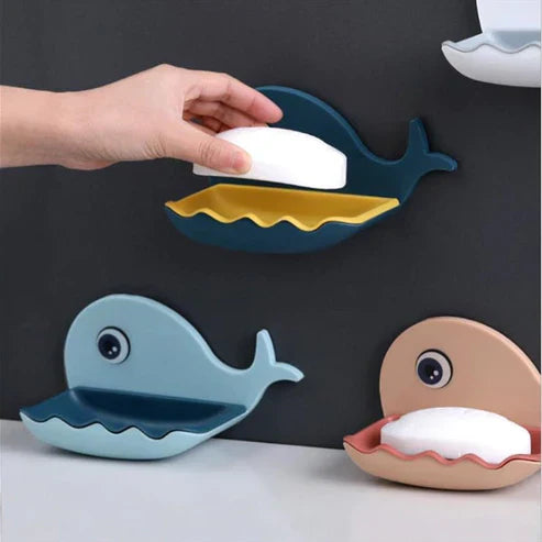 Cute Whale Soap Holder - Adorable Bathroom Soap Dish & Drain Tray