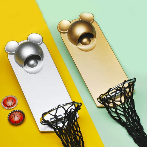 Fridge Magnetic Basketball Bottle Opener - Sports Fan Refrigerator Magnet & Bar Tool