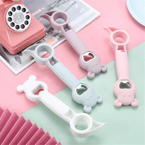 Mini Bottle Lid Jar Opener - Portable Multi-Function Bottle & Cap Opener