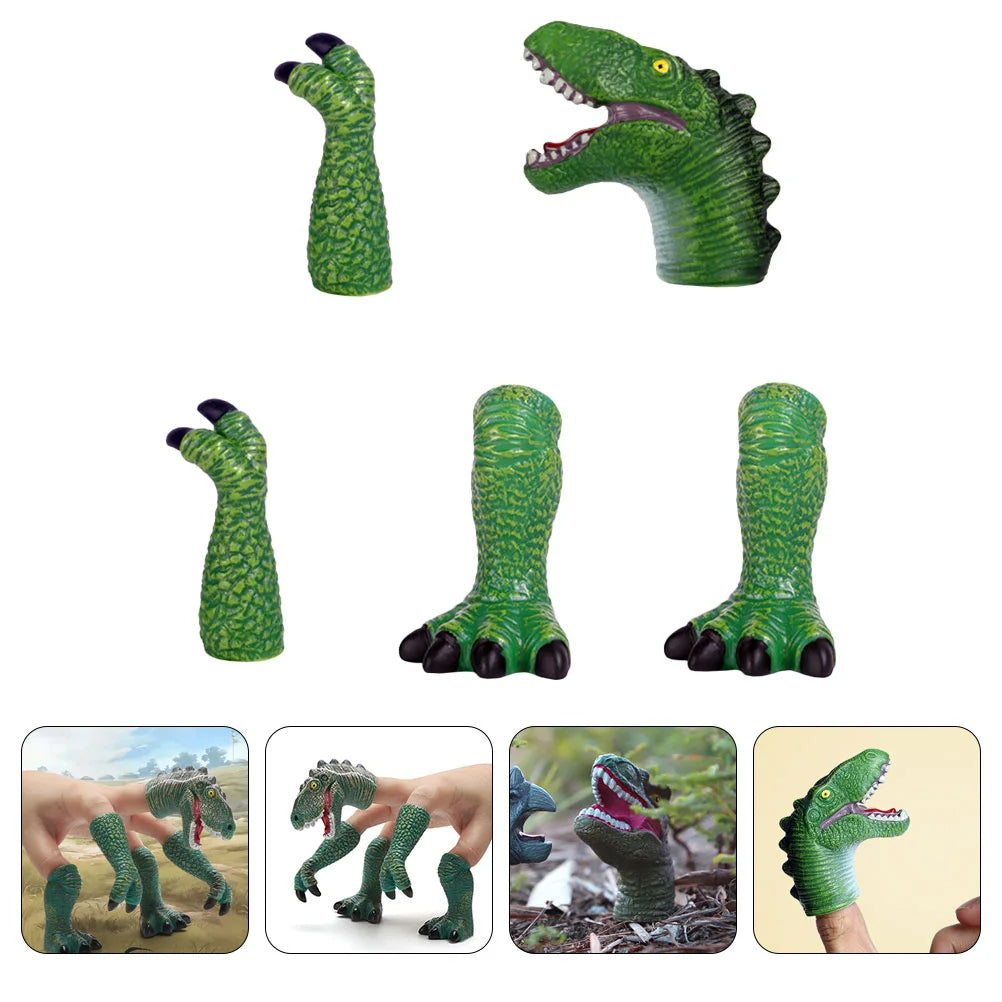 Dinosaur Finger Puppet Toys – Cute Vinyl Dino Hand Puppets for Kids | Storytelling, Party Favours & Play