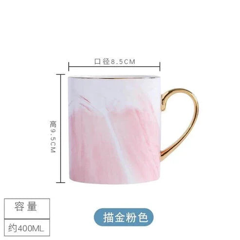 European Marble Porcelain Mug – Elegant Luxury Coffee Cup