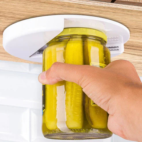 Creative Under Cabinet Jar Opener - Wall Mounted Hands-Free Lid Opener