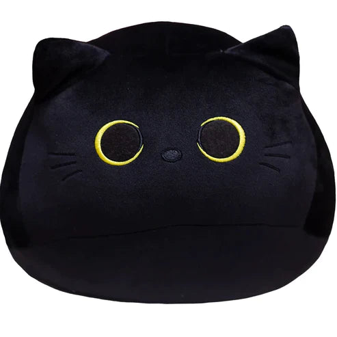 Black Cat Plush Pillow – Super Soft Stuffed Animal Cuddle Toy & Cushion