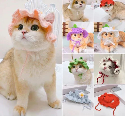 Wool Pet Hat - Cute Knitted Winter Hat for Cats & Dogs